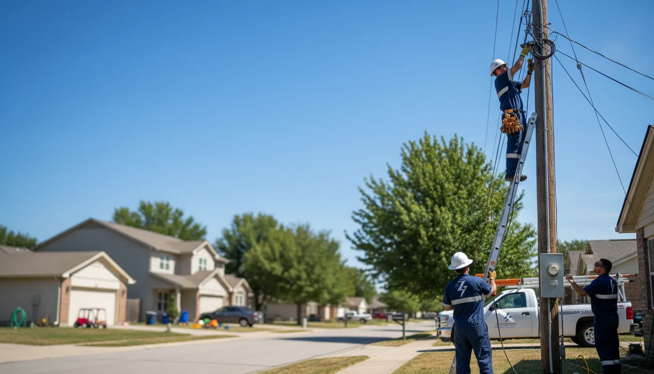 Residential electrician providing installation services in Pelham, GA